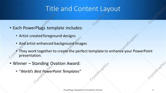 Title and Content presentation slide layout