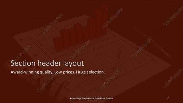 Section Header presentation slide layout