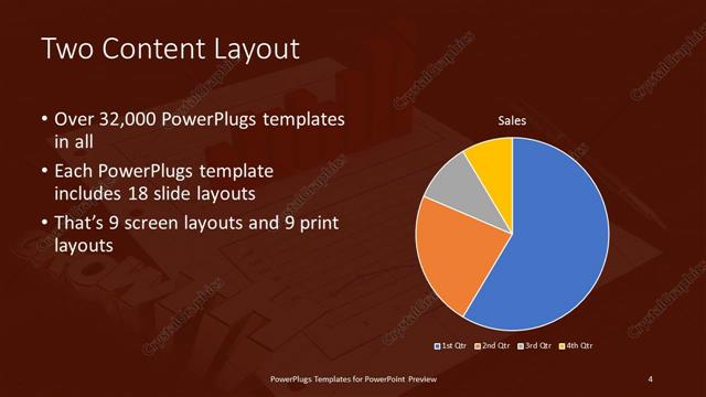 Two Content presentation slide layout