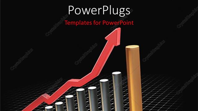  Presentation with profit - Growing profit increasing graphs bar charts economy finances black background