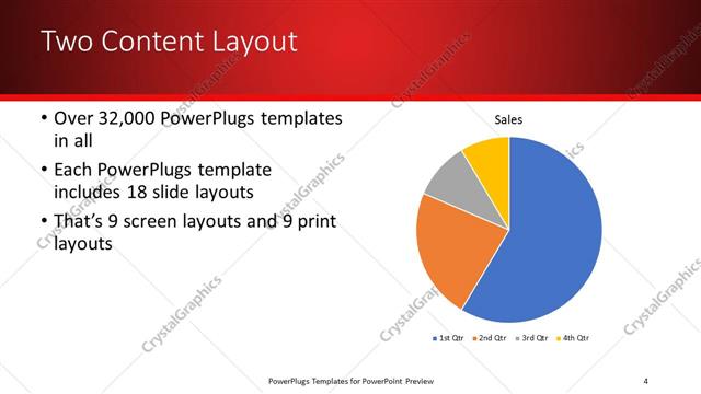 Two Content presentation slide layout