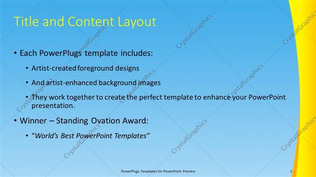 Title and Content presentation slide layout