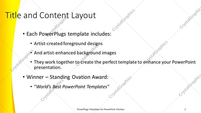 Title and Content presentation slide layout