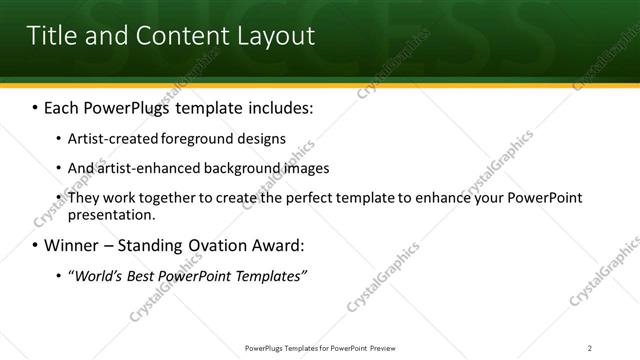 Title and Content presentation slide layout