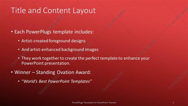 Title and Content presentation slide layout