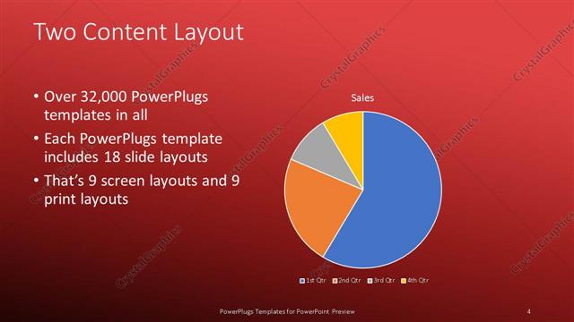 Two Content presentation slide layout