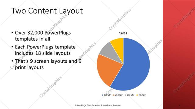 Two Content presentation slide layout