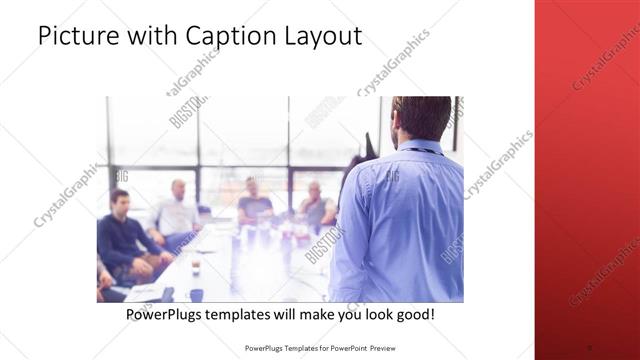 Picture with Caption presentation slide layout