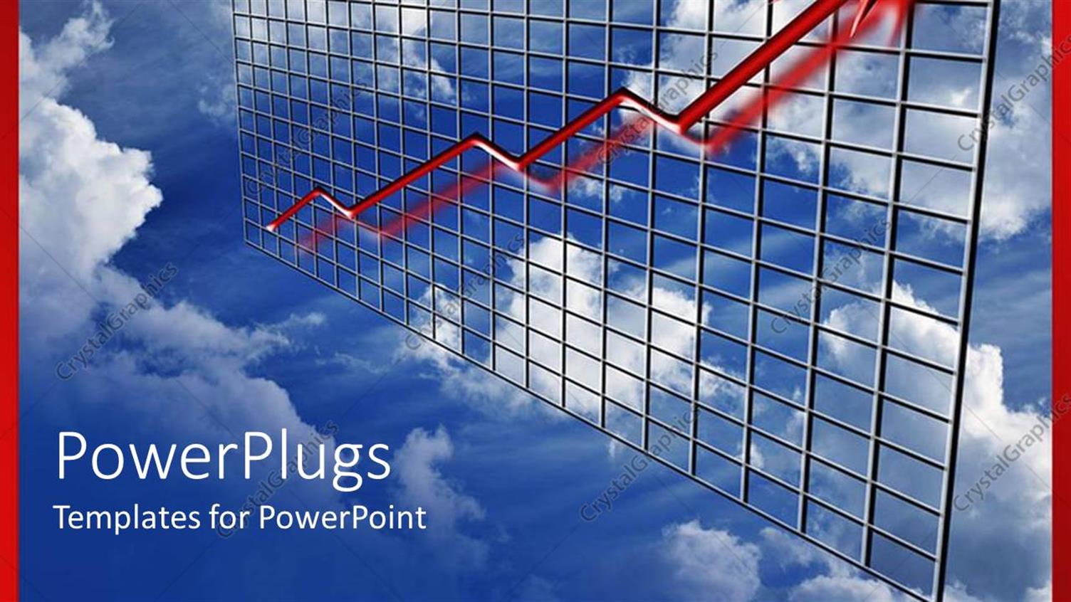 Featuring a Growth Graph with Clouds in the Background