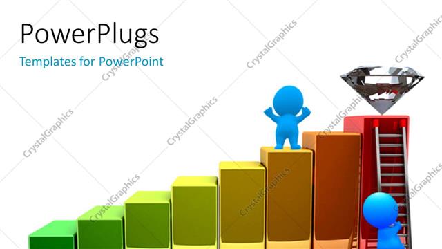  Presentation with growth - A growth graph with a diamond at top