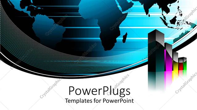  Presentation with growth - A growth graph with globe in the background
