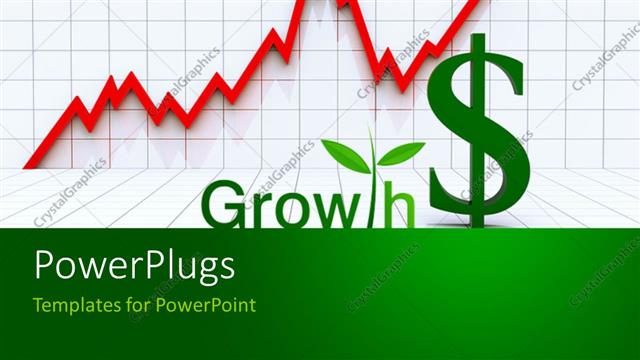  Presentation with business growth - A growth graph with the word growth in front