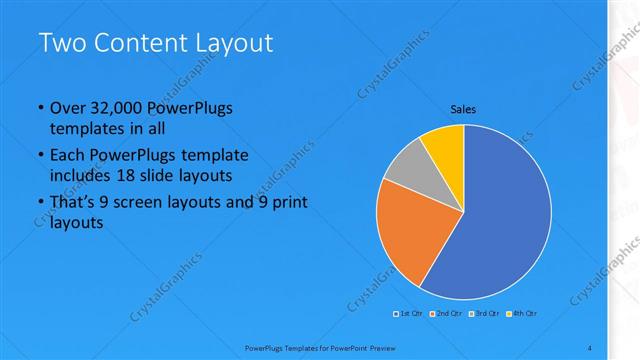 Two Content presentation slide layout