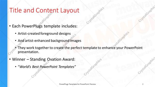 Title and Content presentation slide layout
