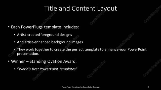 Title and Content presentation slide layout