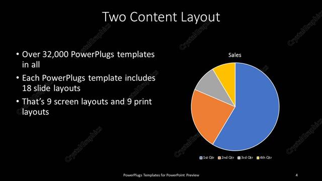 Two Content presentation slide layout