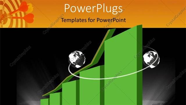  Presentation with sales growth - The growth table with a blackish background
