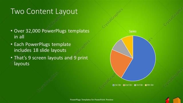 Two Content presentation slide layout