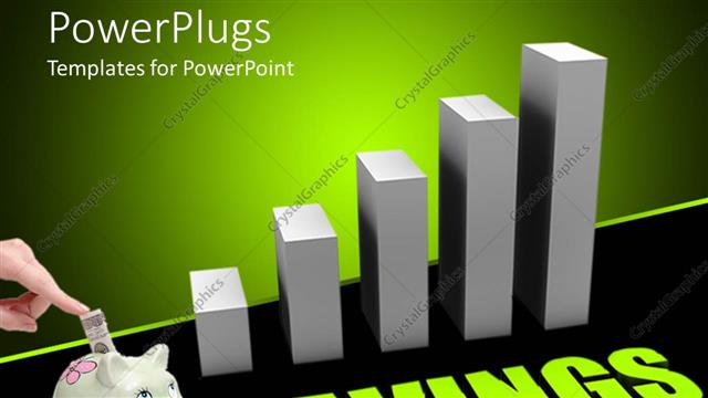  Presentation with growth - The growth table with greenish background