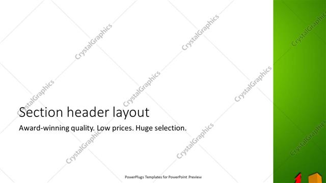 Section Header presentation slide layout