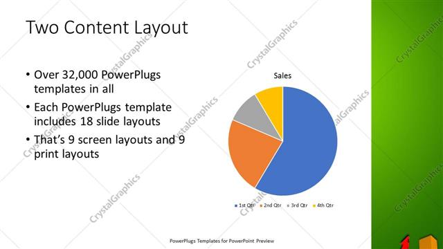 Two Content presentation slide layout
