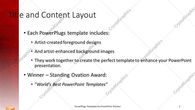 Title and Content presentation slide layout