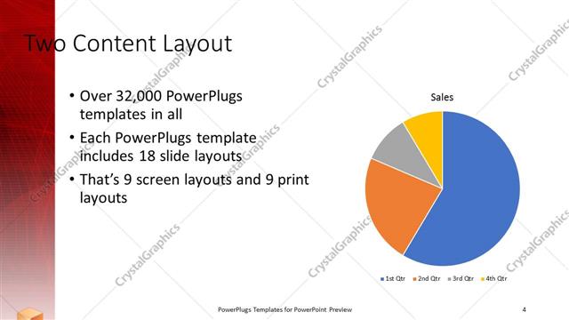 Two Content presentation slide layout