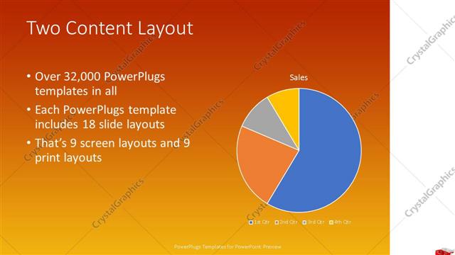Two Content presentation slide layout