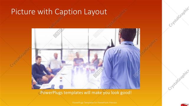 Picture with Caption presentation slide layout