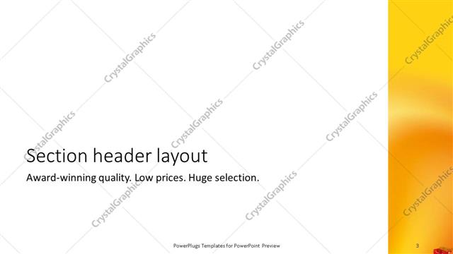 Section Header presentation slide layout