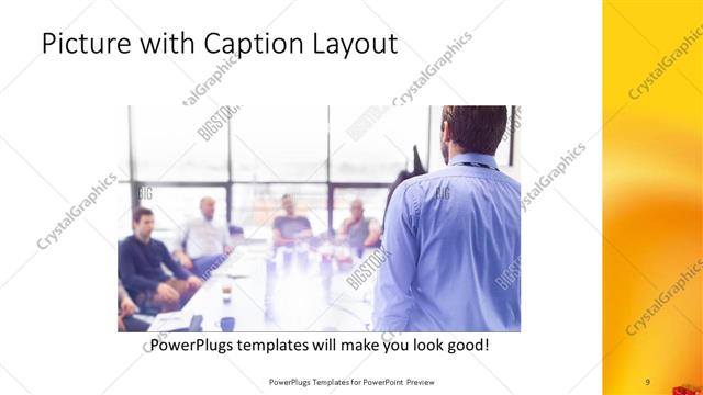 Picture with Caption presentation slide layout