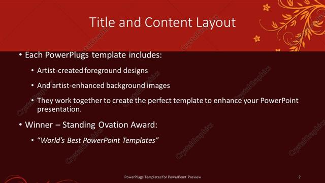 Title and Content presentation slide layout