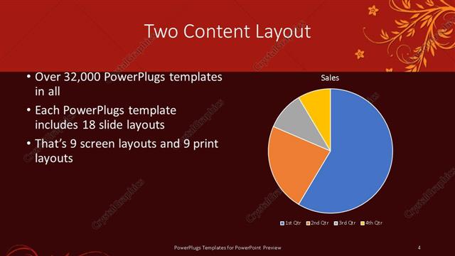 Two Content presentation slide layout