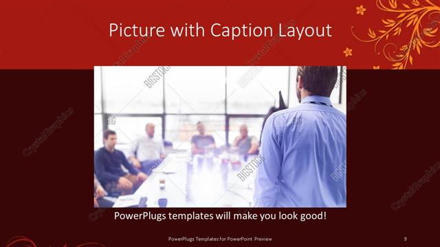 Picture with Caption presentation slide layout