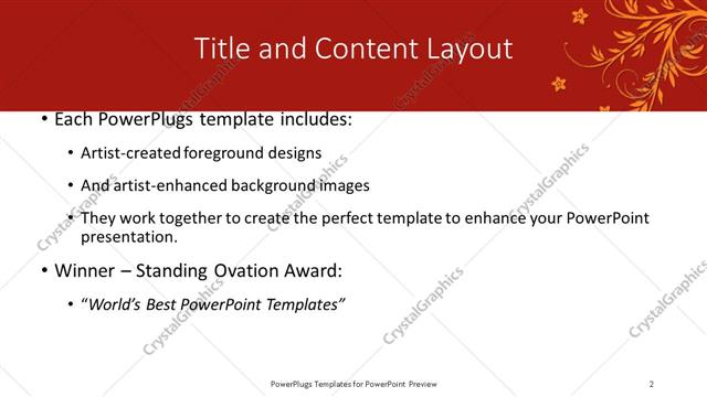 Title and Content presentation slide layout