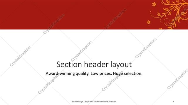 Section Header presentation slide layout