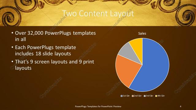 Two Content presentation slide layout