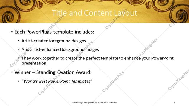 Title and Content presentation slide layout