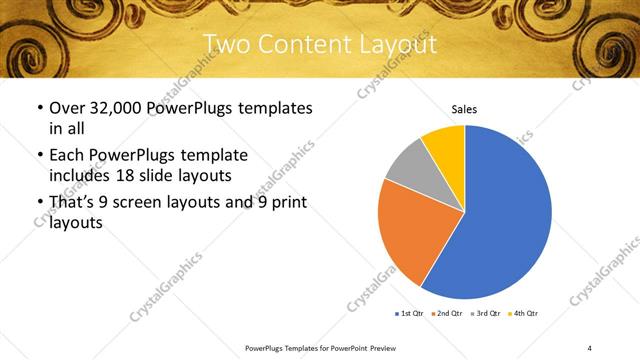 Two Content presentation slide layout