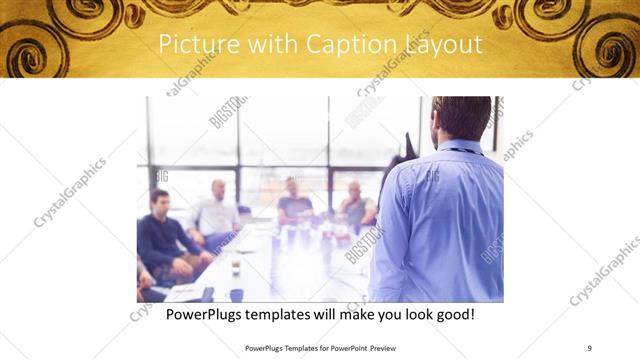 Picture with Caption presentation slide layout