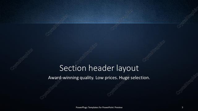 Section Header presentation slide layout