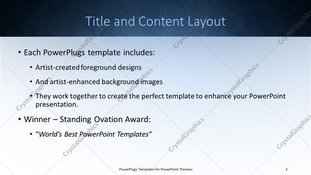 Title and Content presentation slide layout