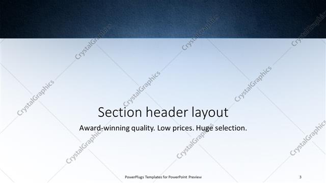 Section Header presentation slide layout