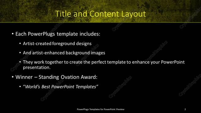 Title and Content presentation slide layout