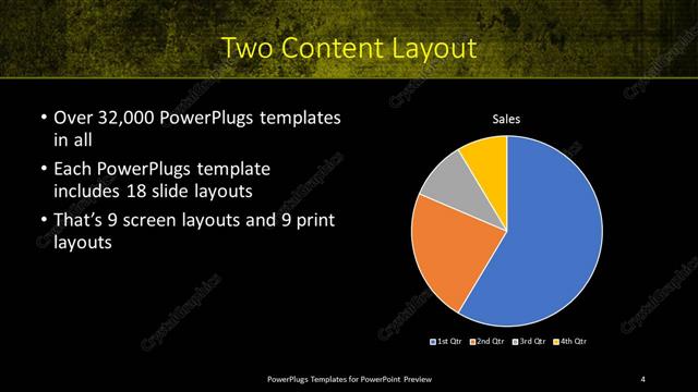 Two Content presentation slide layout