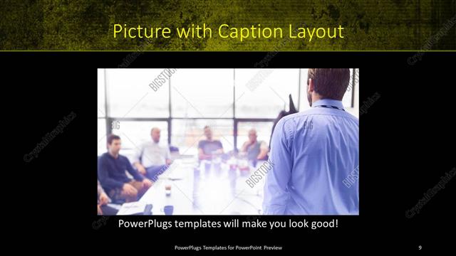 Picture with Caption presentation slide layout