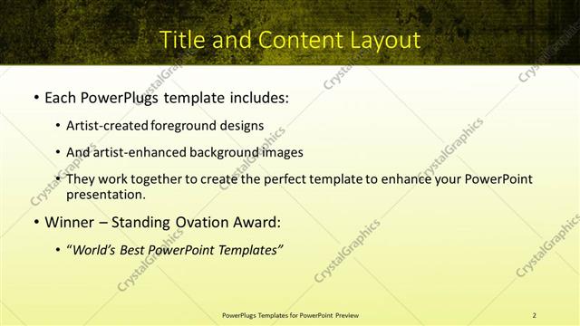 Title and Content presentation slide layout