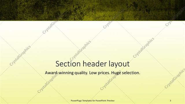 Section Header presentation slide layout
