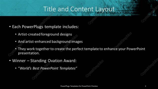 Title and Content presentation slide layout