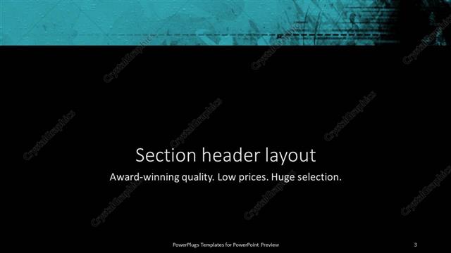Section Header presentation slide layout